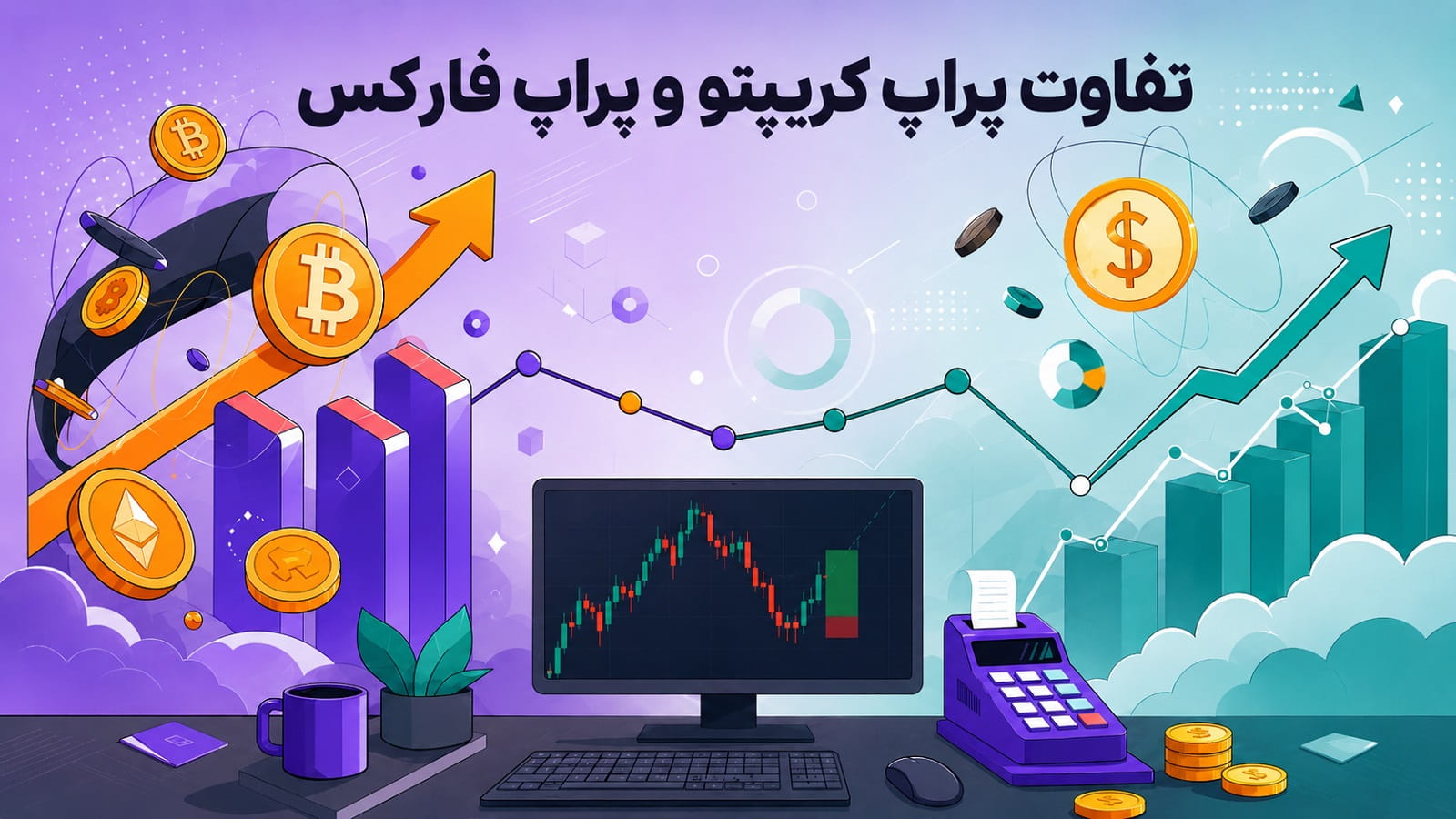 تفاوت پراپ کریپتو و پراپ فارکس؛ راهنمای انتخاب بهتر برای تریدرها