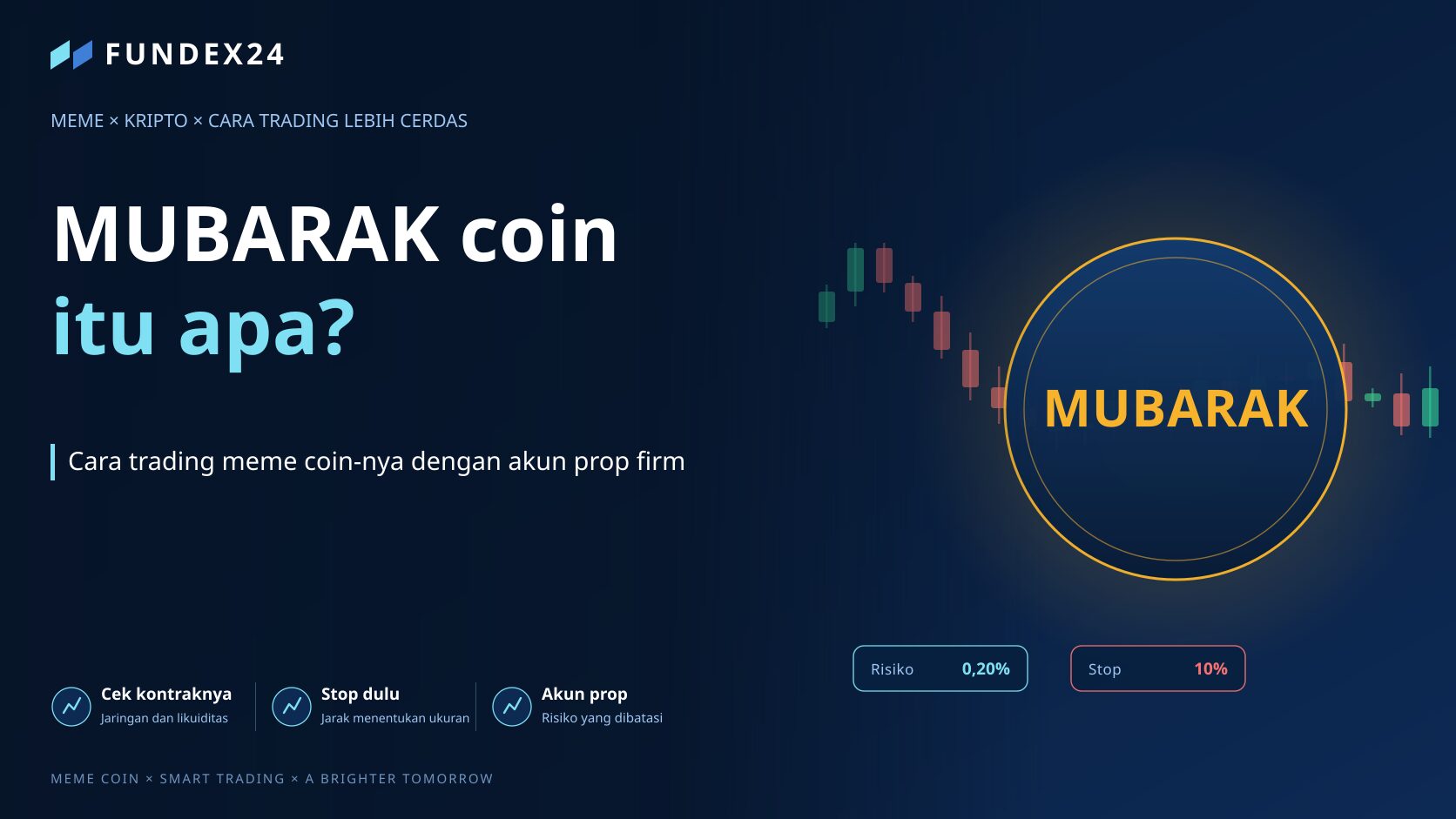 MUBARAK coin itu apa? Cara trading meme coin-nya dengan modal kecil pakai akun prop firm