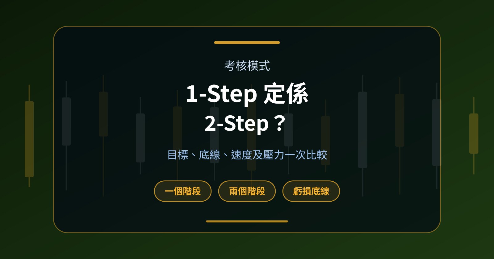 1-Step 與 2-Step Prop Firm Challenge 有甚麼分別？哪種 Funded Account 較適合？