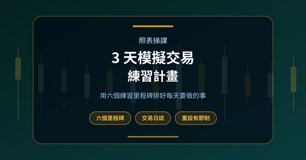3 天模擬交易練習計畫：用六個里程碑排好每天進度
