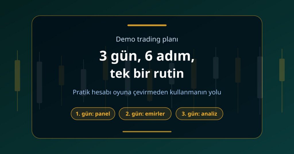 3 Günlük Demo Trading Planı: Altı Pratik Adımı Gün Gün Tamamla