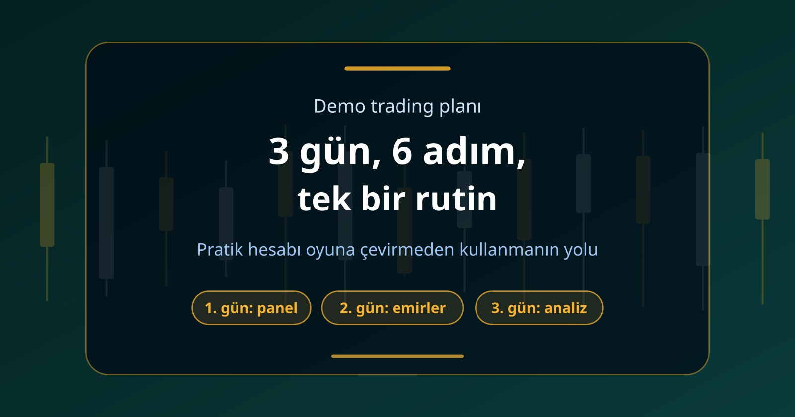 3 Günlük Demo Trading Planı: Altı Pratik Adımı Gün Gün Tamamla
