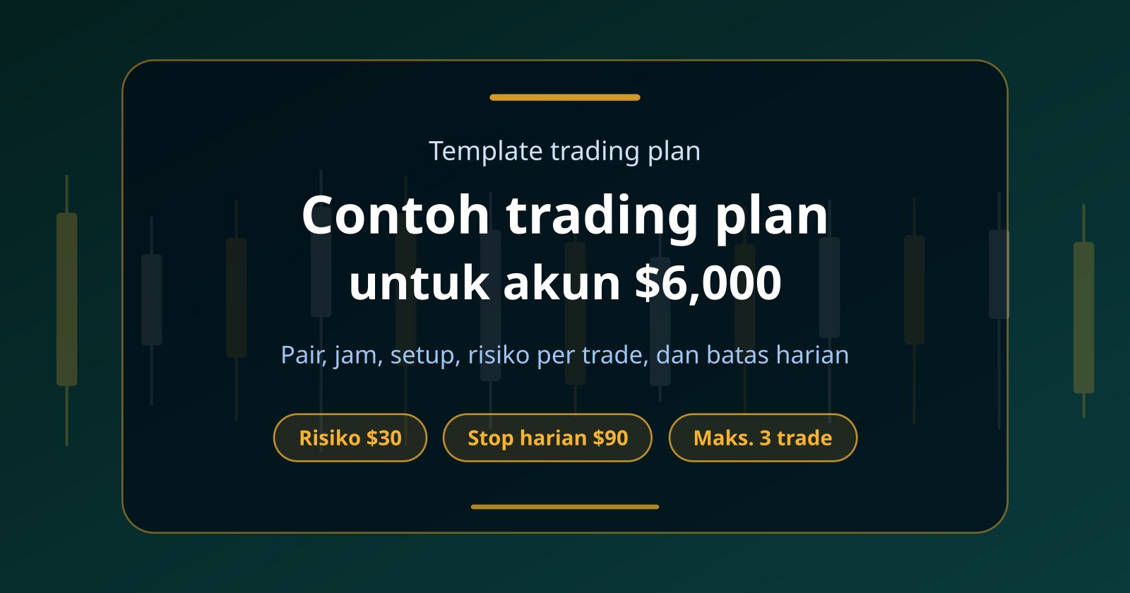 Contoh Trading Plan untuk Challenge $6,000 yang Bisa Langsung Disalin