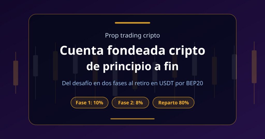 Cuenta fondeada cripto: qué es y cómo pasar del desafío al retiro