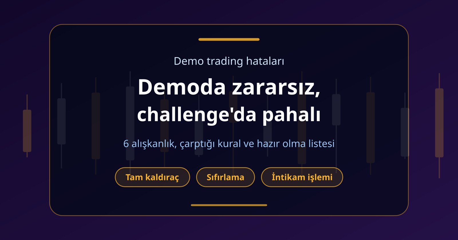 Demo Trading Hataları: Prop Challenge Ücretine Mal Olan 6 Alışkanlık
