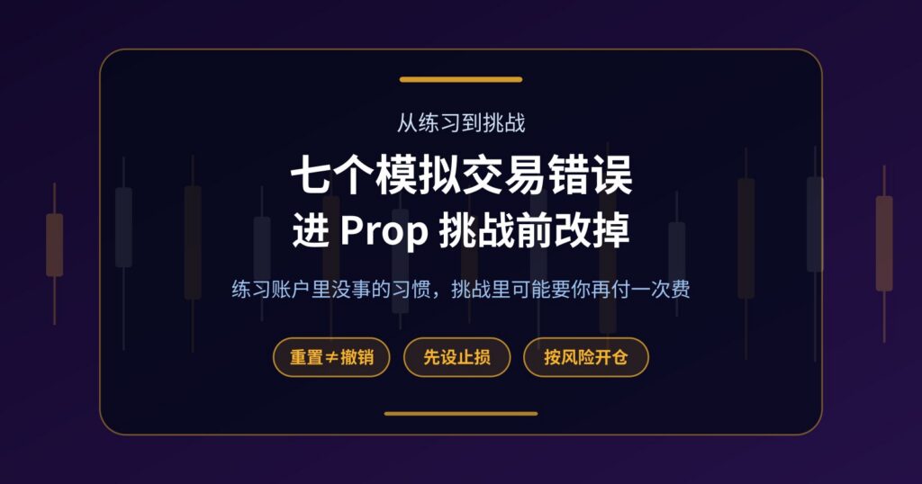 七个模拟交易错误：别让虚拟资金养成的习惯，赔掉你的 Prop 挑战费