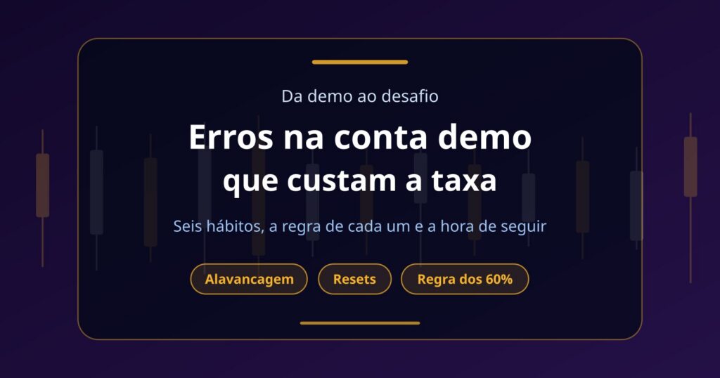 Erros na conta demo que custam a taxa da mesa proprietária