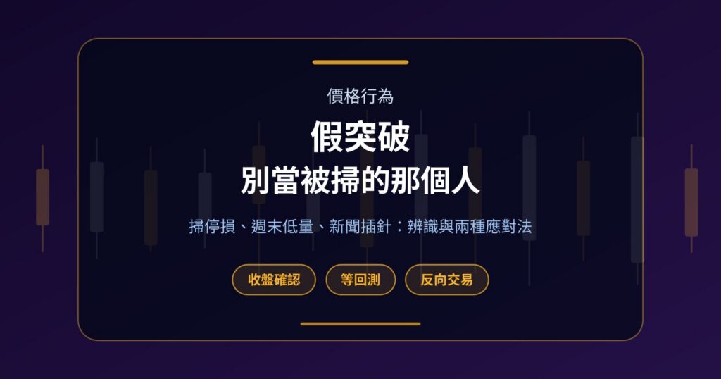 假突破怎麼辨識？幣圈掃停損、週末插針與兩種應對法