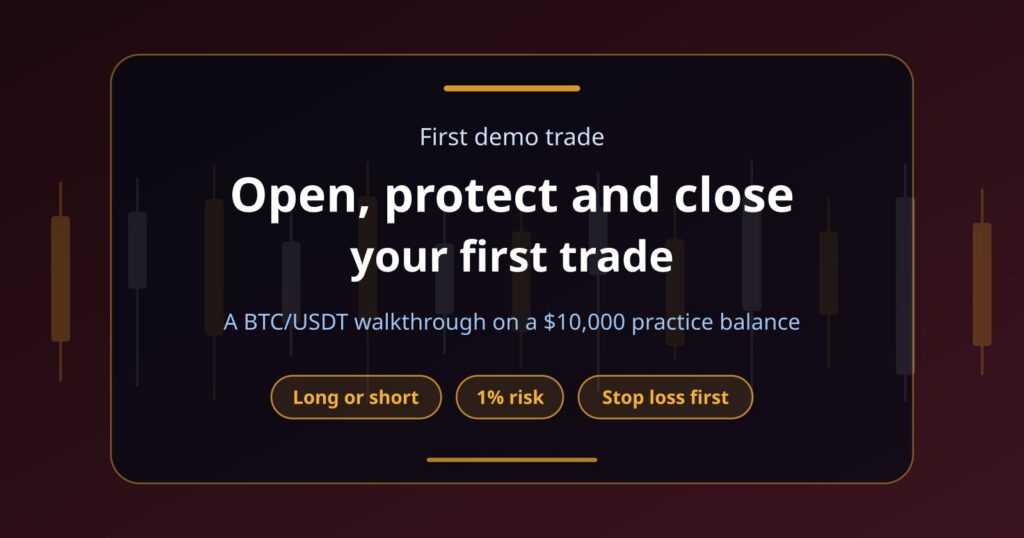How to Trade on a Demo Account: Your First Crypto Trade, Step by Step