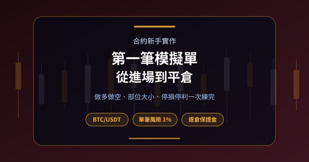 合約模擬交易教學：第一筆單從做多做空到停損停利