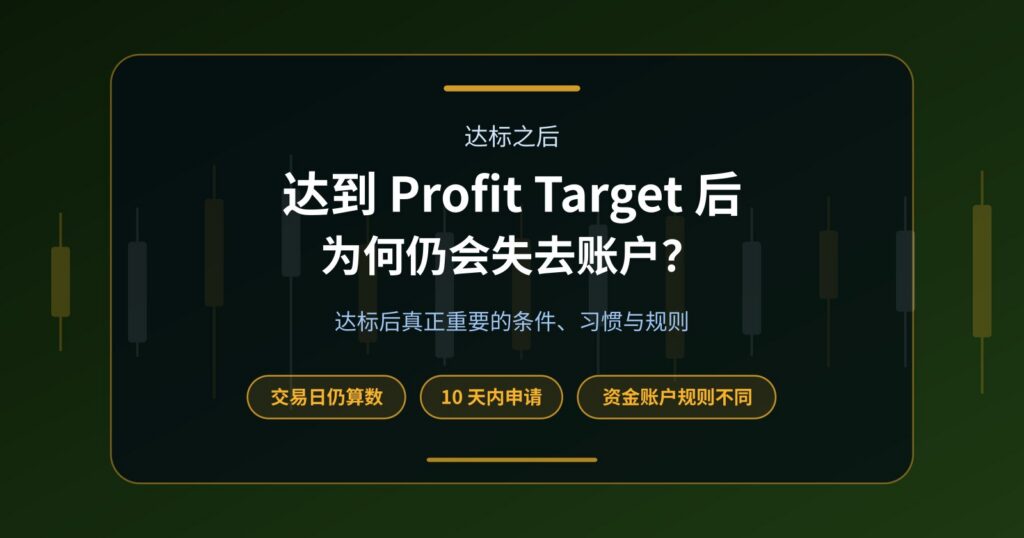 为什么达到 Profit Target 后仍可能失去 Prop Firm 账户？
