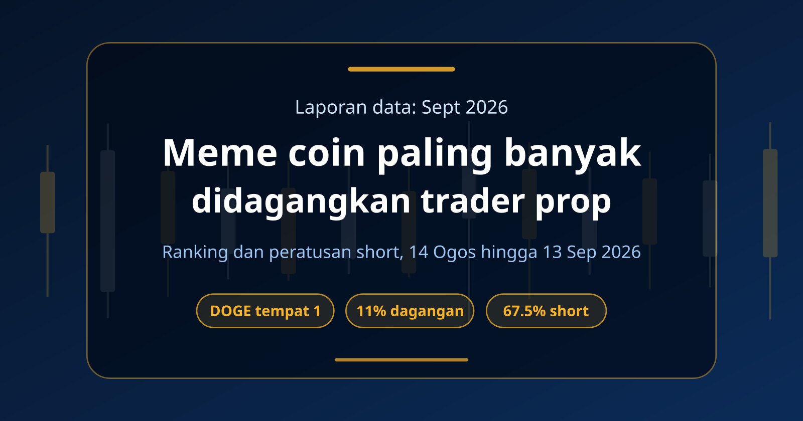 Meme Coin Paling Banyak Didagangkan Trader Prop: Laporan September 2026