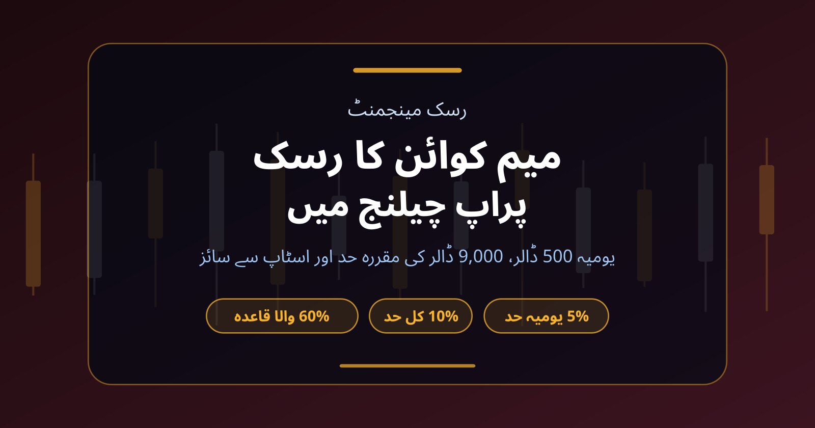 میم کوائن رسک مینجمنٹ: پراپ چیلنج میں پوزیشن سائز، وِکس اور حدیں