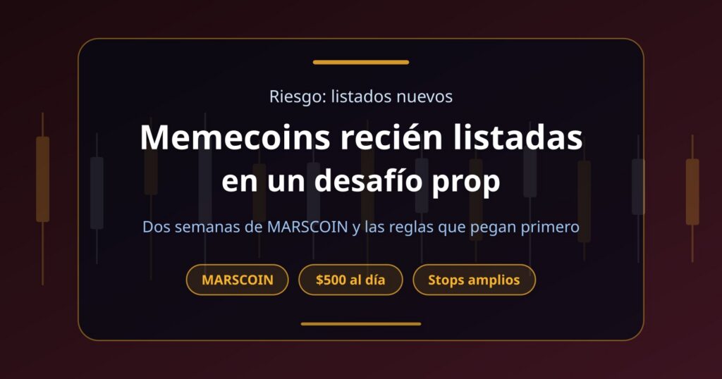 Memecoins recién listadas en un desafío prop: el caso MARSCOIN