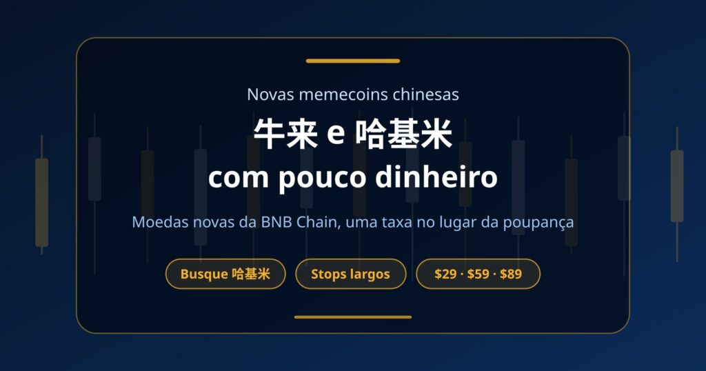 Novas memecoins chinesas 牛来 e 哈基米: como operar com pouco dinheiro