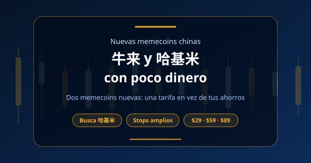 Nuevas memecoins chinas 牛来 y 哈基米: cómo operarlas con poco dinero