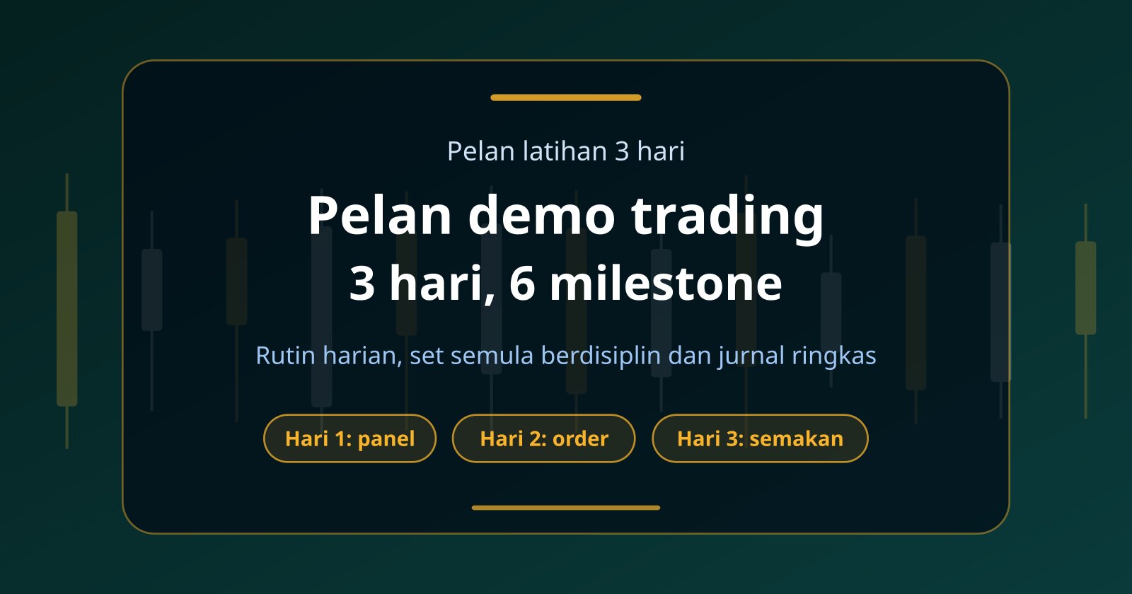 Pelan Demo Trading 3 Hari untuk Selesaikan Enam Milestone Latihan