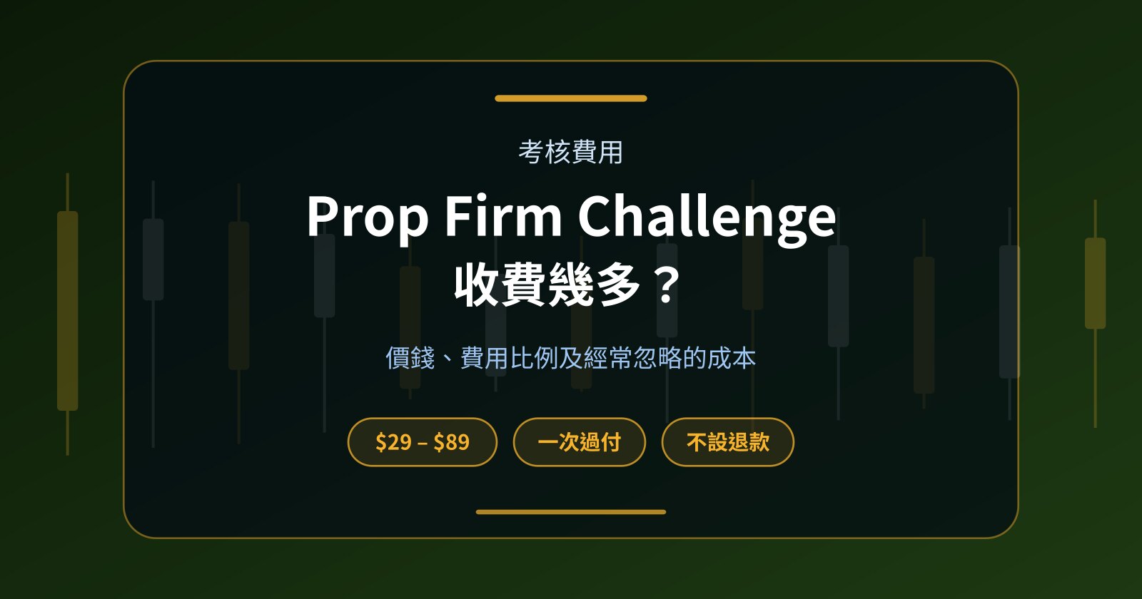 Prop Firm Challenge 收費幾多？不同 Funded Account Size 的成本