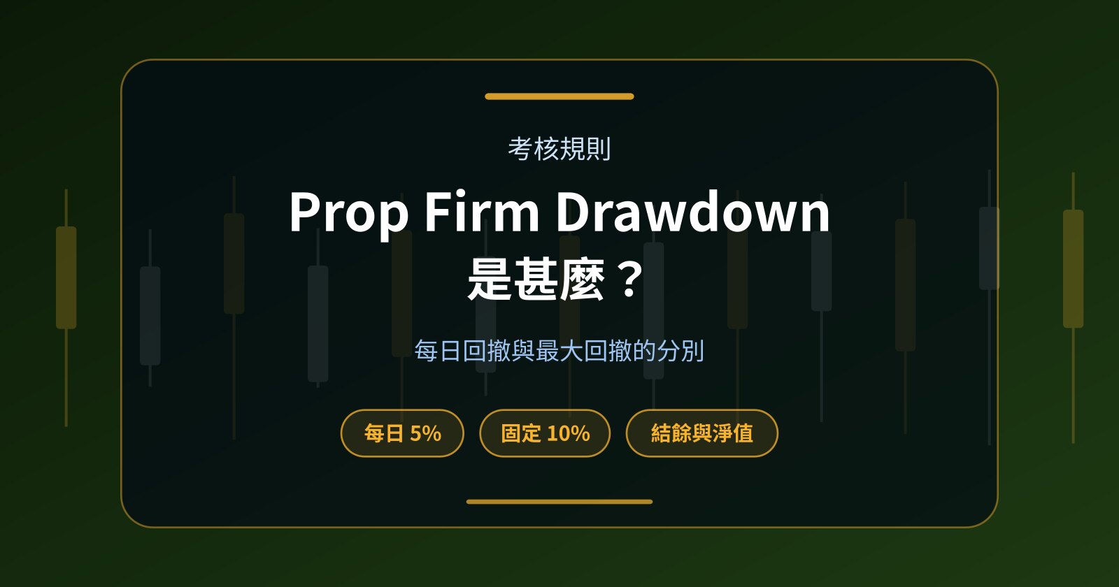 Prop Firm Drawdown 是甚麼？Daily Drawdown 與 Maximum Drawdown 解釋