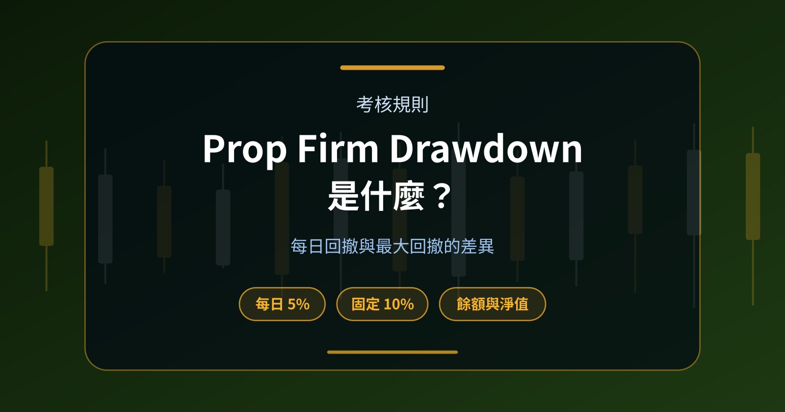 Prop Firm Drawdown 是什麼？Daily Drawdown 與 Maximum Drawdown 差異