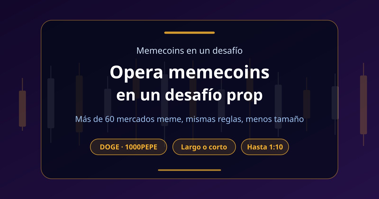 Prop firm de memecoins: ¿puedes operar DOGE, PEPE y WIF en un desafío?