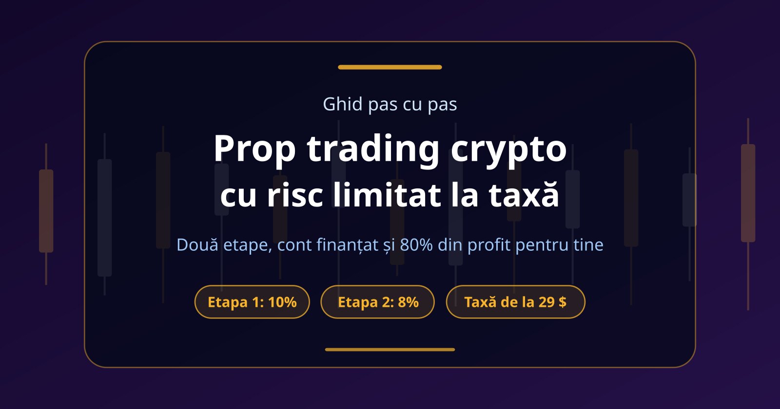 Prop trading crypto: cum ajungi la un cont finanțat riscând doar taxa