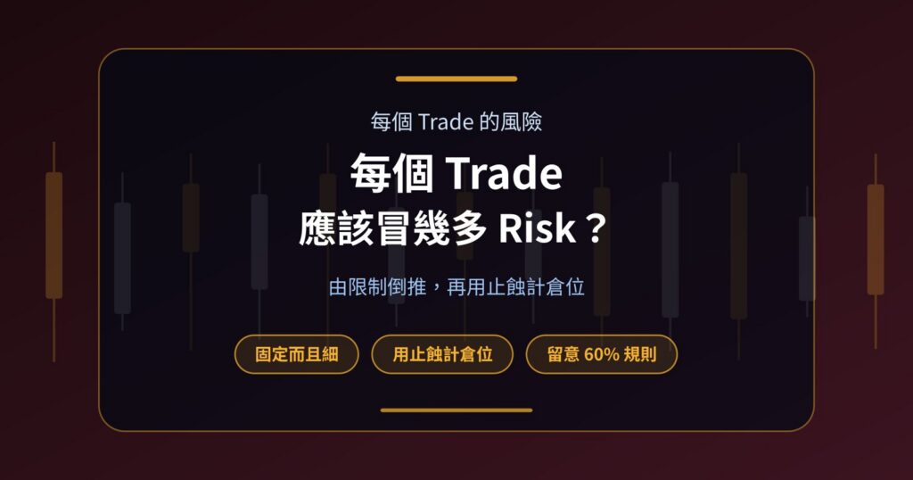 Funded Account 每個 Trade 應該承受幾多 Risk？
