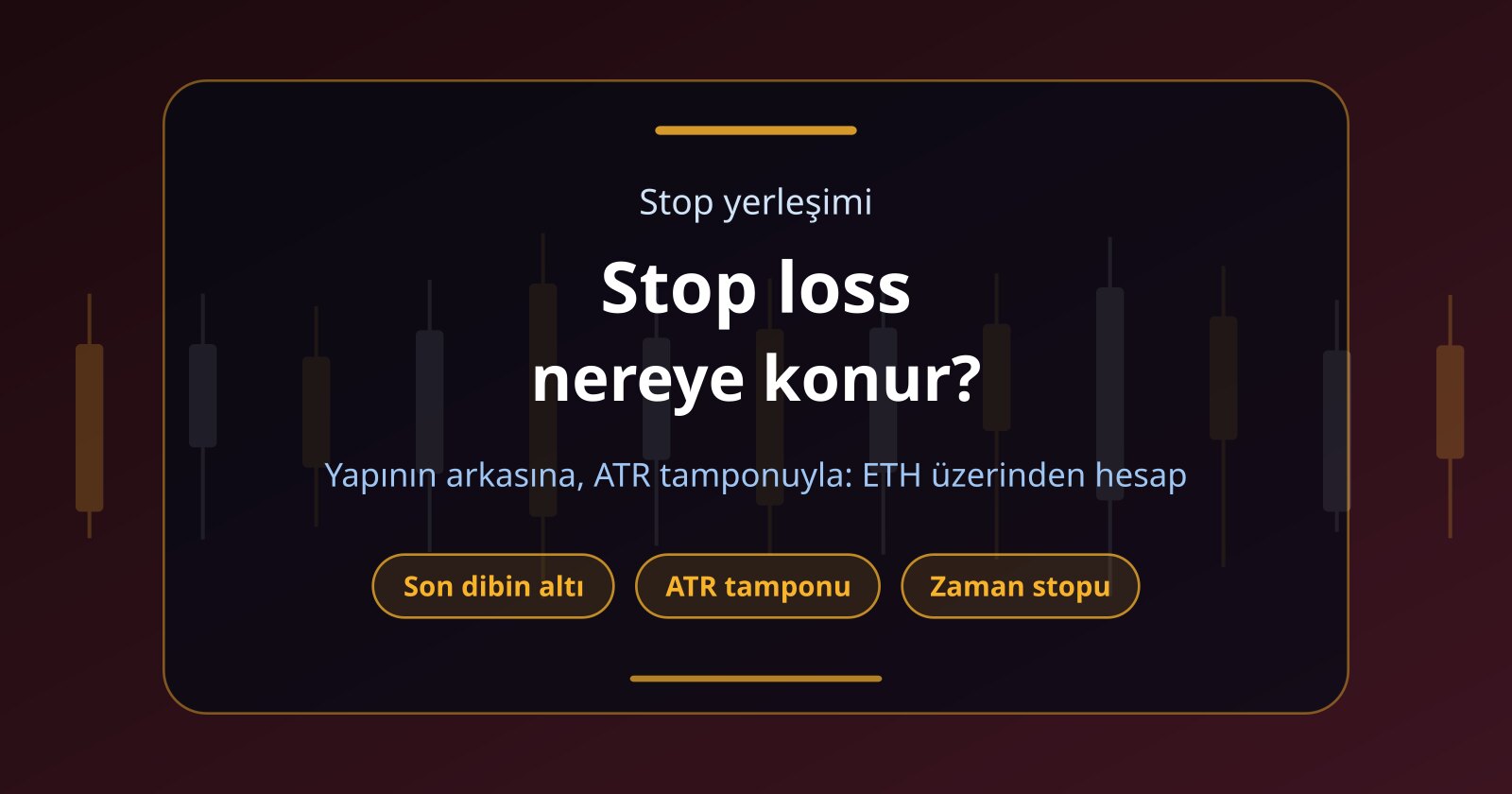 Stop Loss Nereye Konur? Yapı, ATR ve Zaman Stopuyla ETH Örneği
