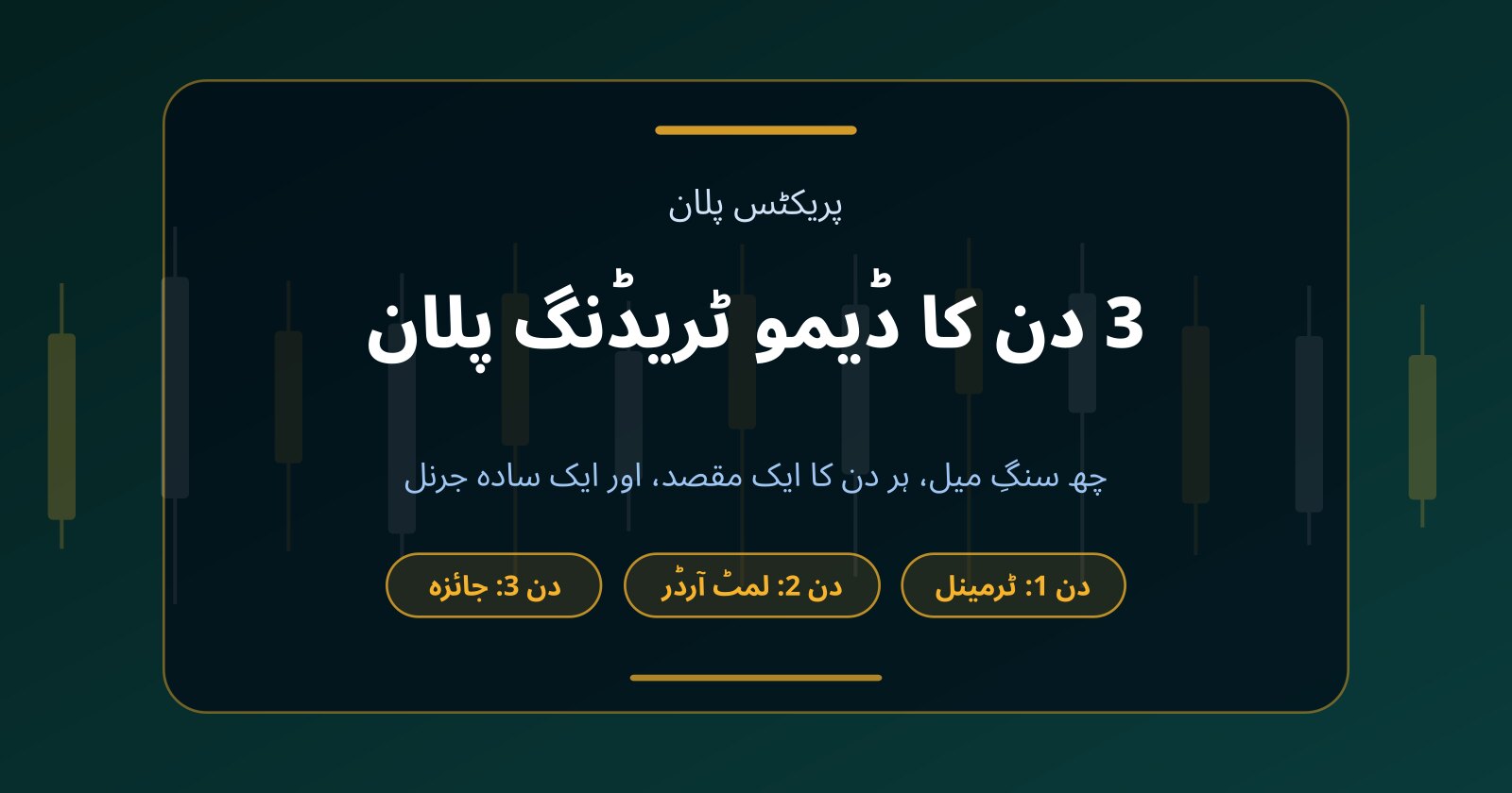 3 دن کا ڈیمو ٹریڈنگ پلان: پریکٹس کے چھ سنگِ میل دن بہ دن