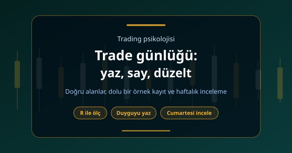 Trade Günlüğü Nasıl Tutulur? Örnek Kayıt, Haftalık İnceleme, 3 Sayı