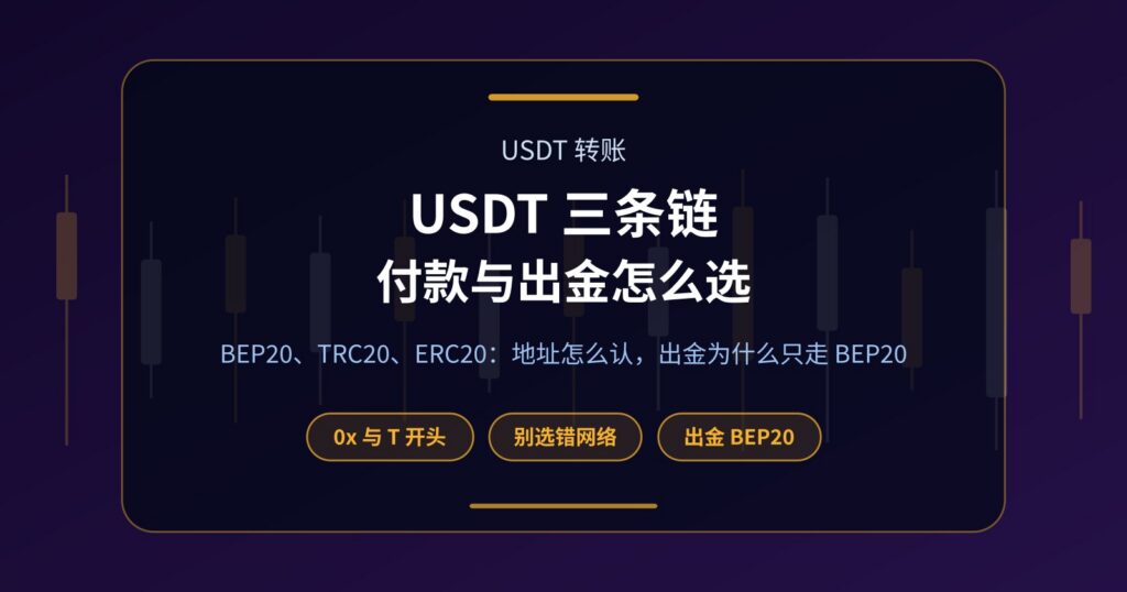 USDT 走 BEP20、TRC20 还是 ERC20？三条链的分别与转错链的风险