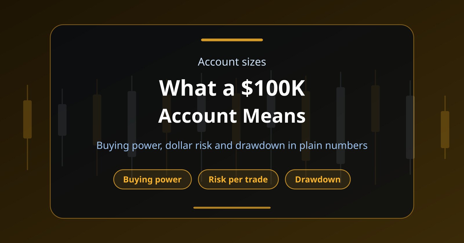 What Does a $100K Funded Account Really Mean? Buying Power, Risk and Drawdown Explained