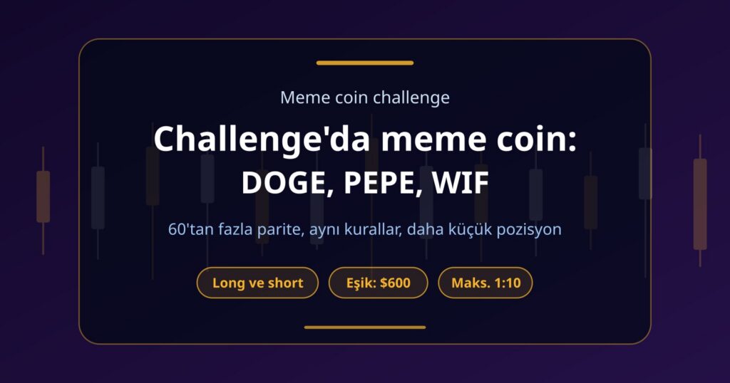 Meme Coin Prop Firm Hesabı: Challenge’da DOGE, PEPE ve WIF Trade Etmek
