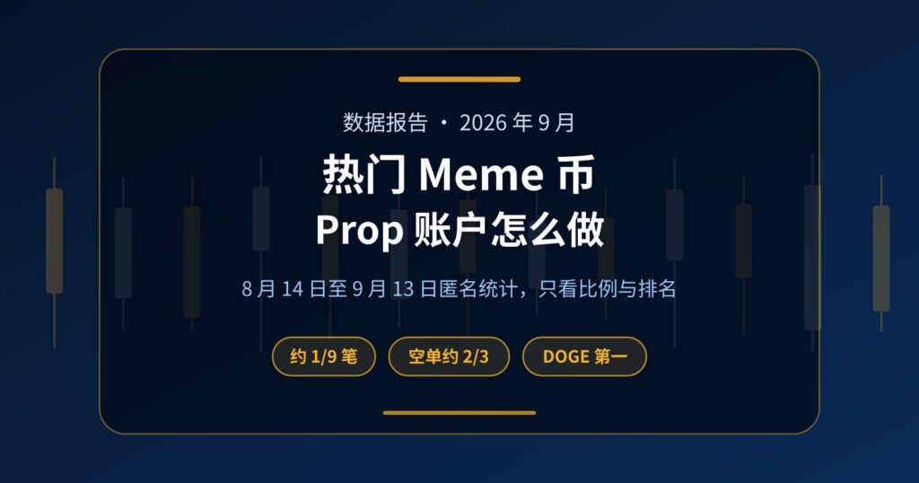Prop 交易员最常做哪些热门 Meme 币？Fundex24 九月数据报告