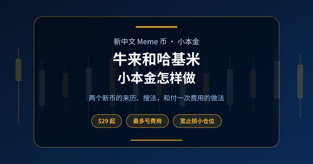 牛来、哈基米怎么看？小本金做新中文 Meme 币，不拿积蓄冒险