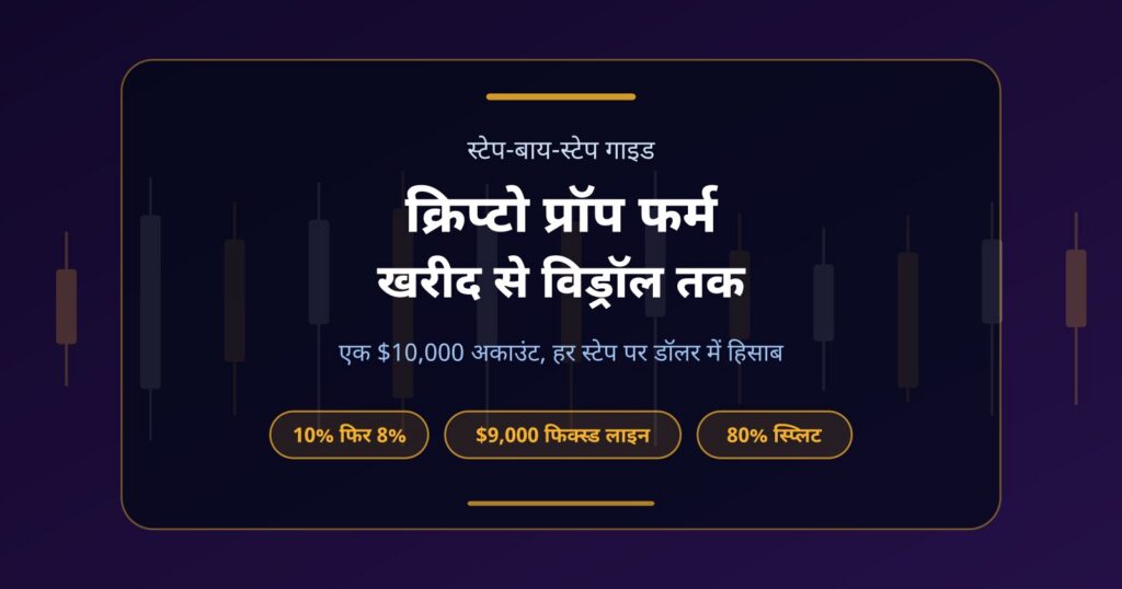 क्रिप्टो प्रॉप फर्म स्टेप-बाय-स्टेप: $10,000 के अकाउंट का पूरा हिसाब