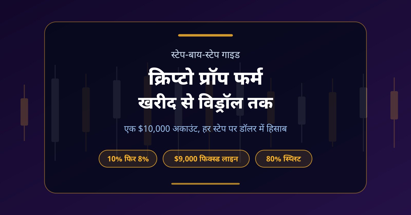 क्रिप्टो प्रॉप फर्म स्टेप-बाय-स्टेप: $10,000 के अकाउंट का पूरा हिसाब