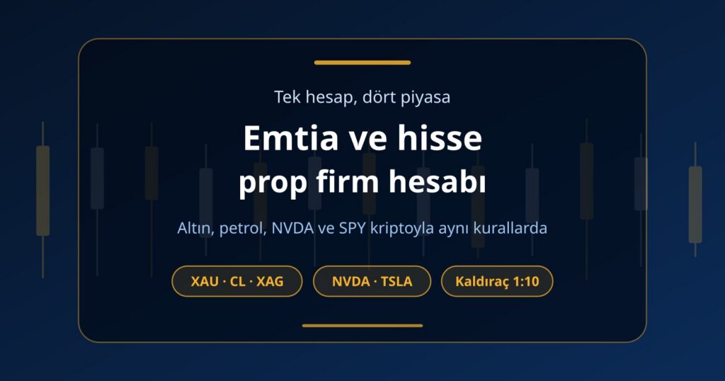 Emtia ve Hisse Prop Firm Hesabı: Altın, Petrol ve NVDA Aynı Challenge’da