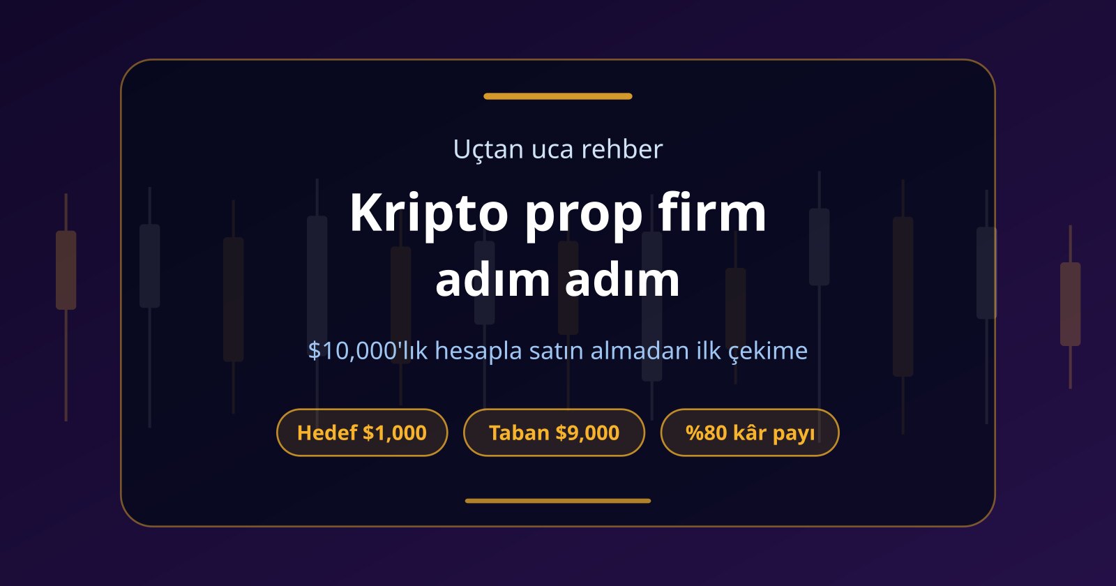 Kripto Prop Firm Adım Adım: $10,000’lık Hesapla Satın Almadan Çekime