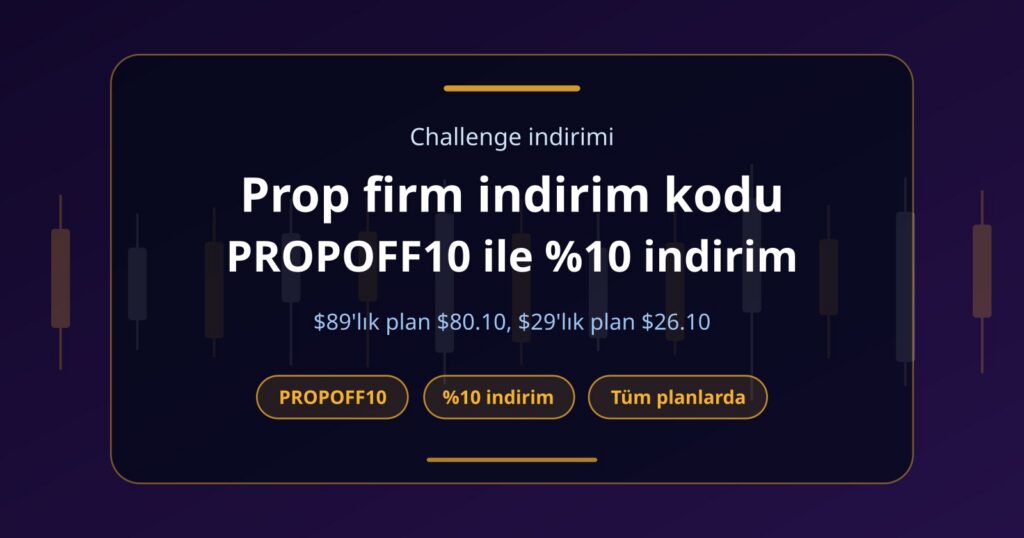 Prop Firm İndirim Kodu: PROPOFF10 ile Challenge Ücretine %10 İndirim