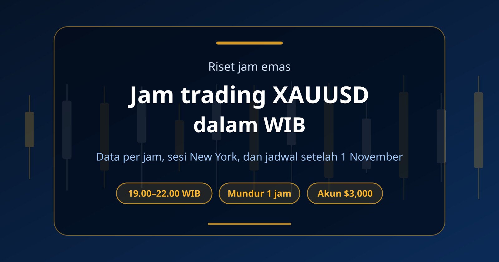 Jam Trading XAUUSD Terbaik dalam WIB: Kapan Emas Paling Bergerak