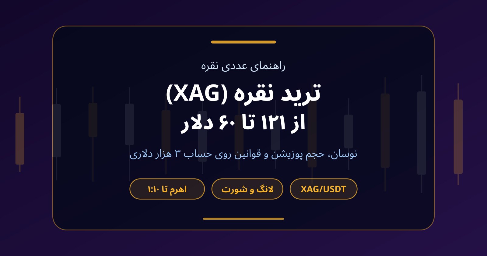 ترید نقره (XAG)؛ از ۱۲۱ تا ۶۰ دلار، نقره را با حساب چالش چطور معامله کنیم؟