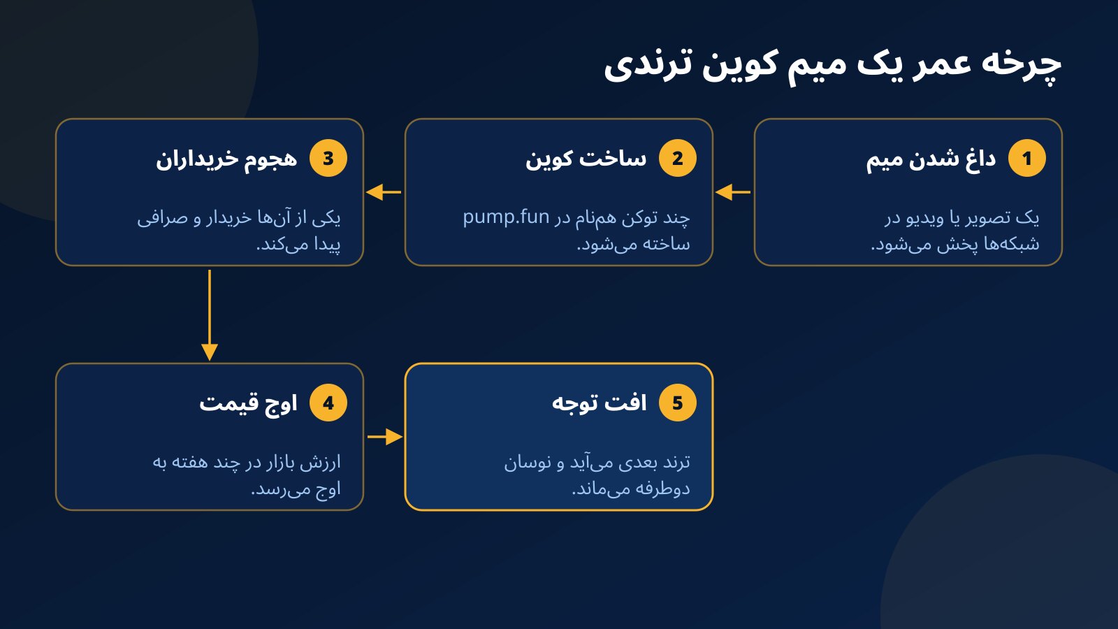 پنج مرحله چرخه عمر یک میم کوین ترندی مثل چیل گای و مودنگ از داغ شدن میم تا افت توجه