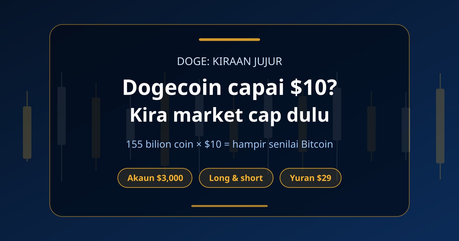 Dogecoin Capai $10? Kiraan Jujur DOGE dan Cara Trade Tanpa Modal