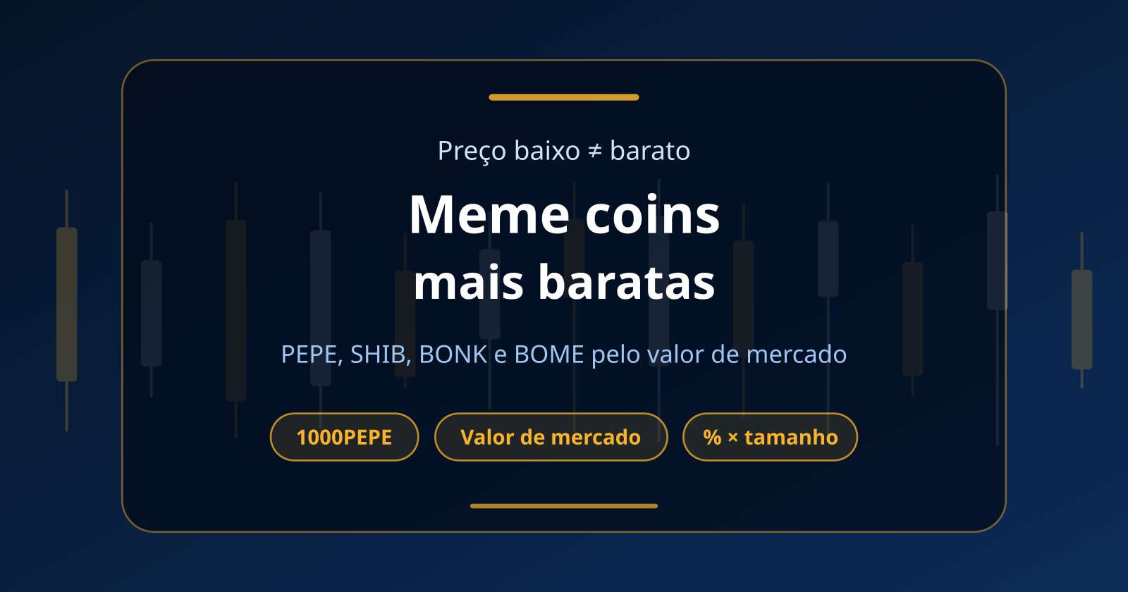 Meme coins mais baratas (PEPE, SHIB, BONK) e como operar sem dinheiro