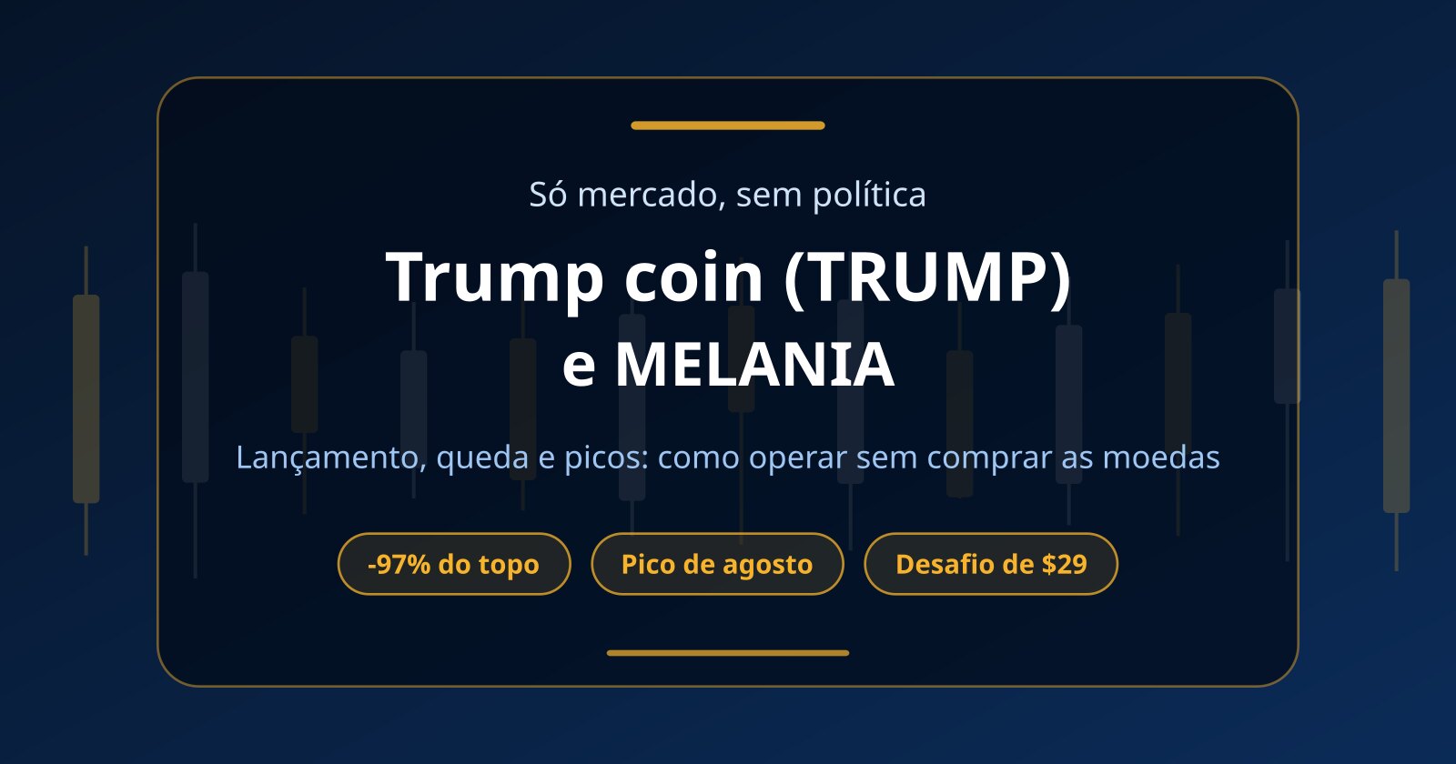 Trump coin (TRUMP) e MELANIA: como operar as memecoins sem dinheiro próprio