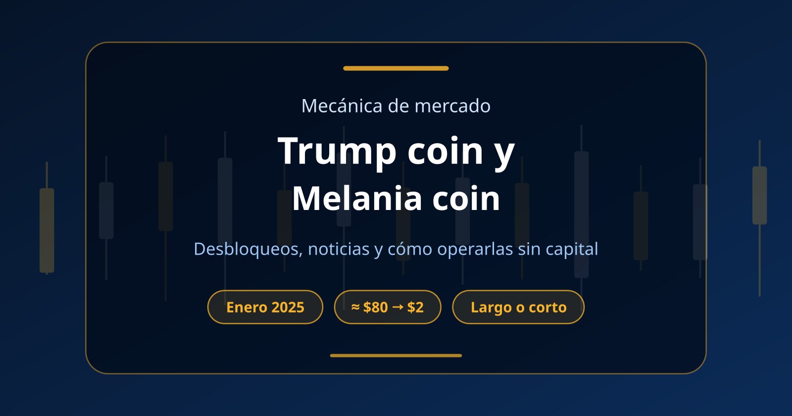Trump coin (TRUMP) y MELANIA: qué las mueve y cómo operarlas sin capital