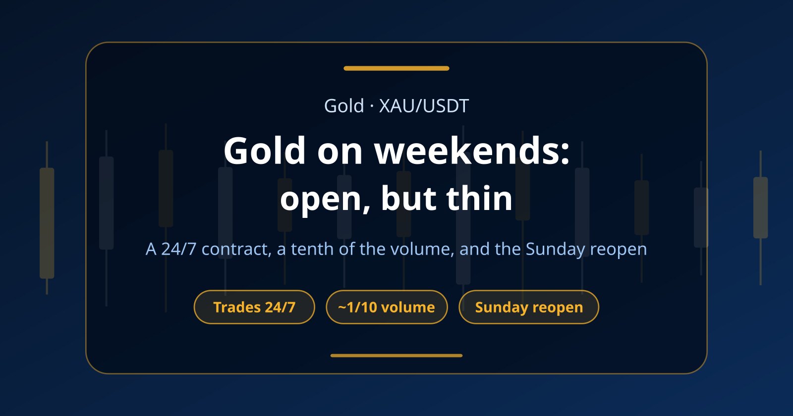 Can You Trade Gold on Weekends? XAU/USDT Runs 24/7, but There’s a Catch